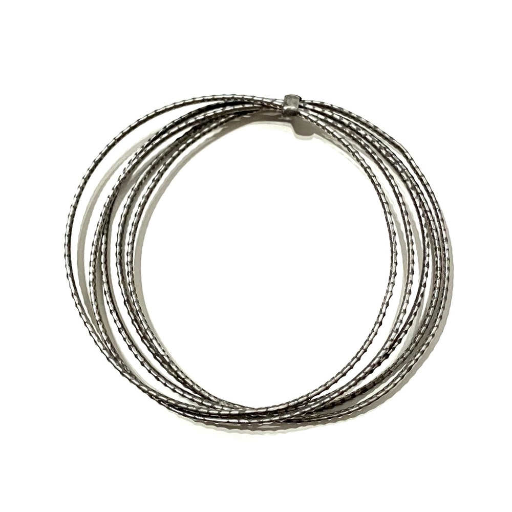 Vintage Coro Sterling Silver Layered Bangle Bracelet